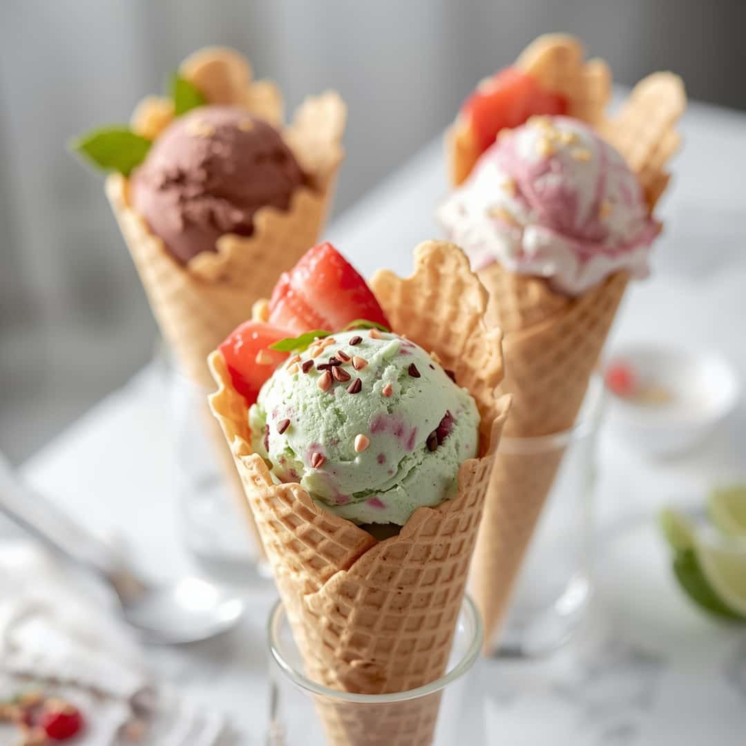 Colorful Ice Cream Cones 2 Colorful Ice Cream Cones