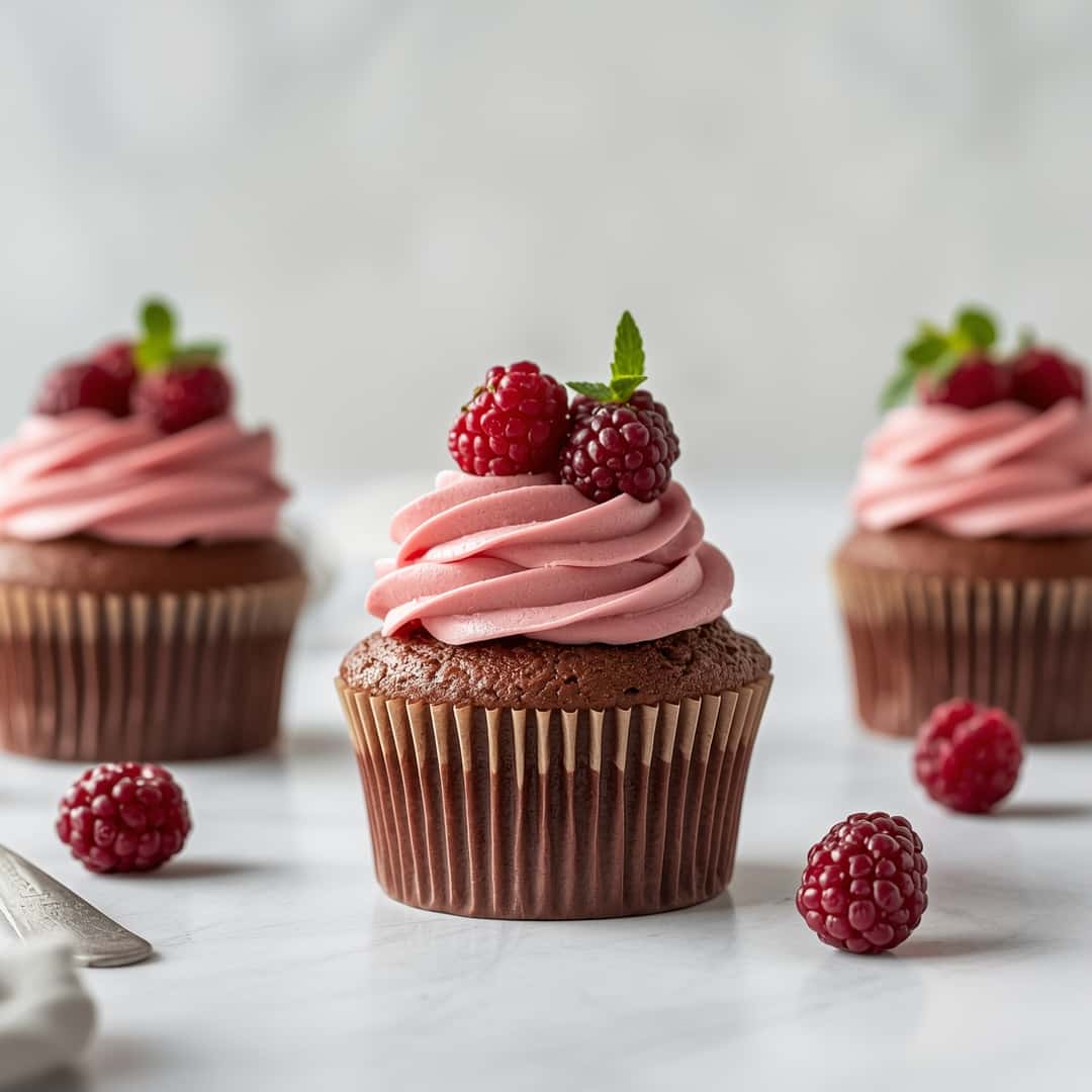 Easy Chocolate Cupcakes with Blackberry Buttercream 2 Easy Chocolate Cupcakes with Blackberry Buttercream