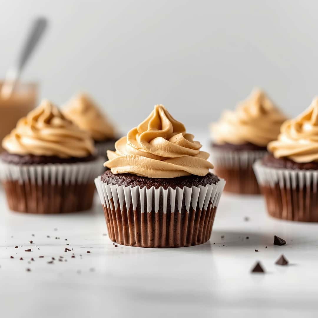 Easy Chocolate Cupcakes with Peanut Butter Buttercream