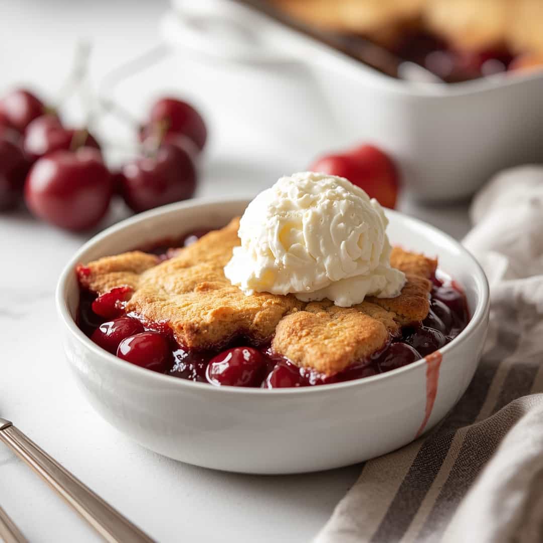 Easy Homemade Fresh Cherry Cobbler