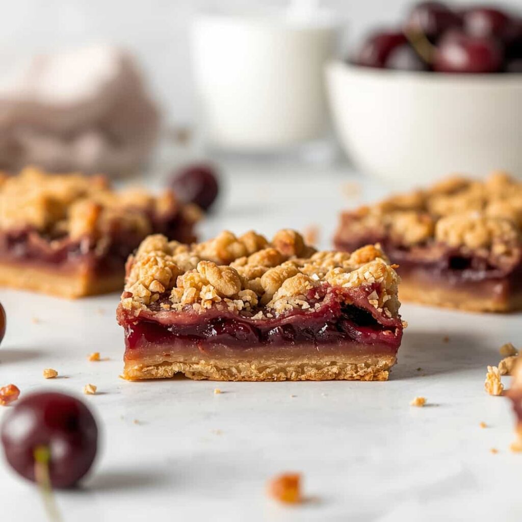 Easy Tart Cherry Crumble Bars