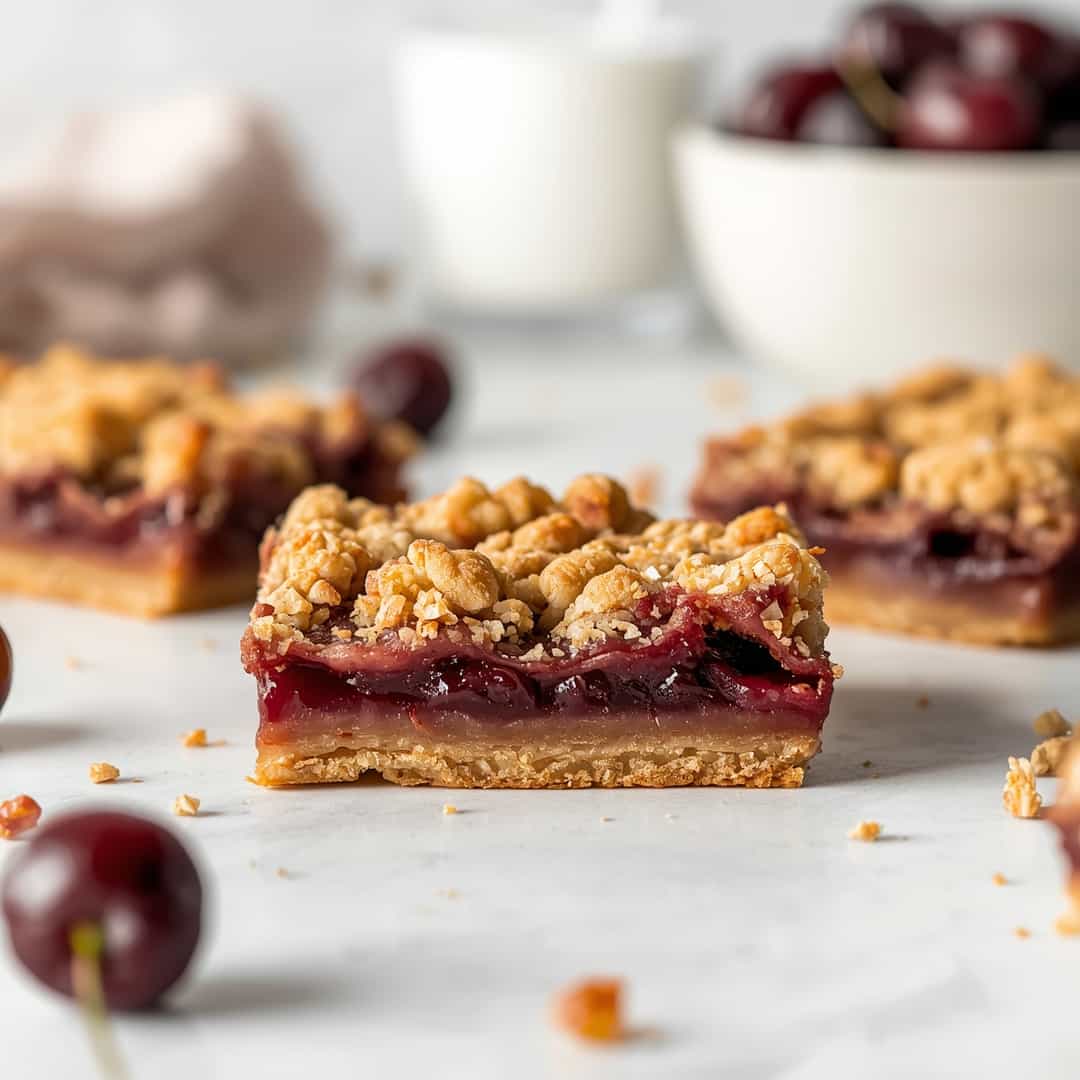 Easy Tart Cherry Crumble Bars 2 Easy Tart Cherry Crumble Bars