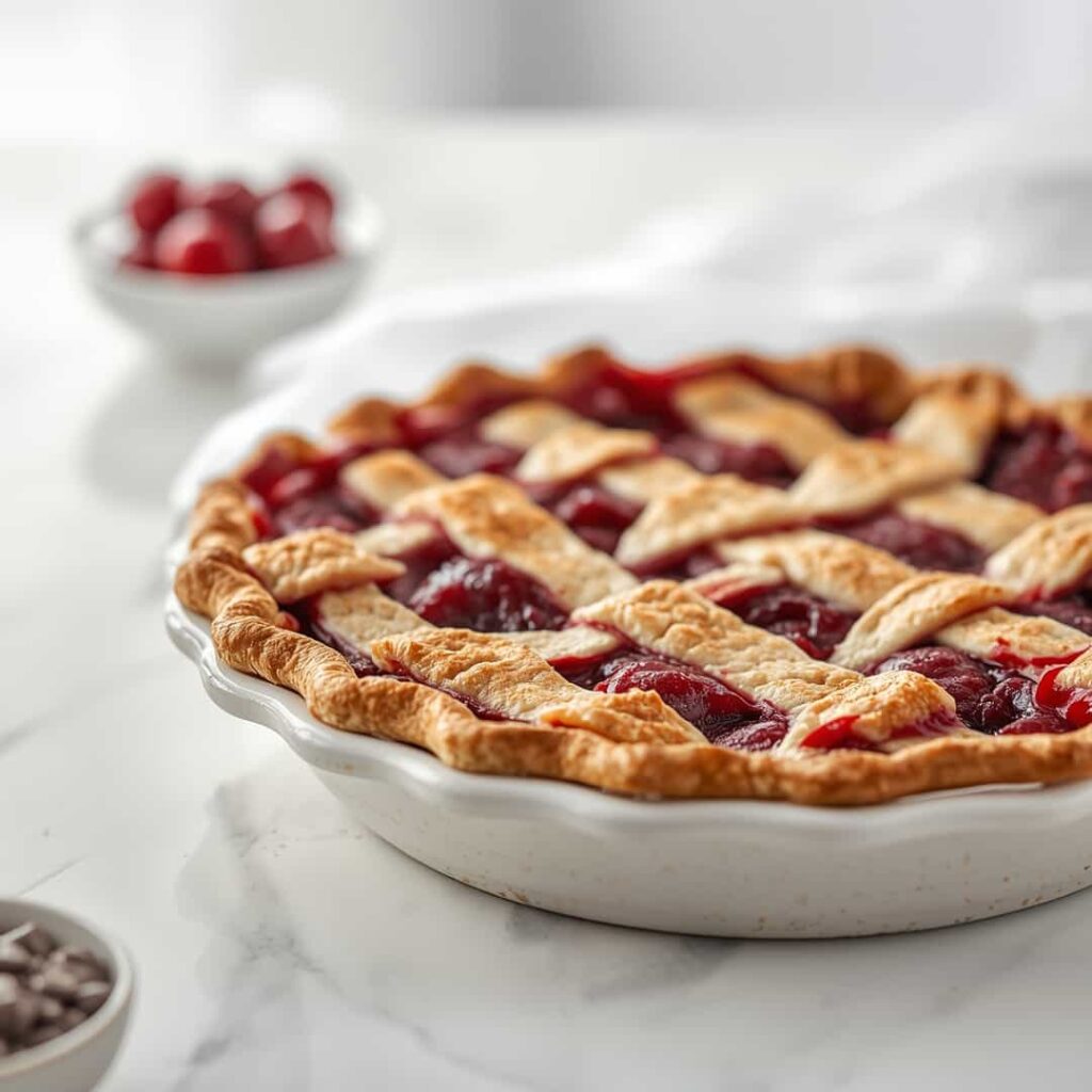 Fresh Cherry Pie with Flaky Crust