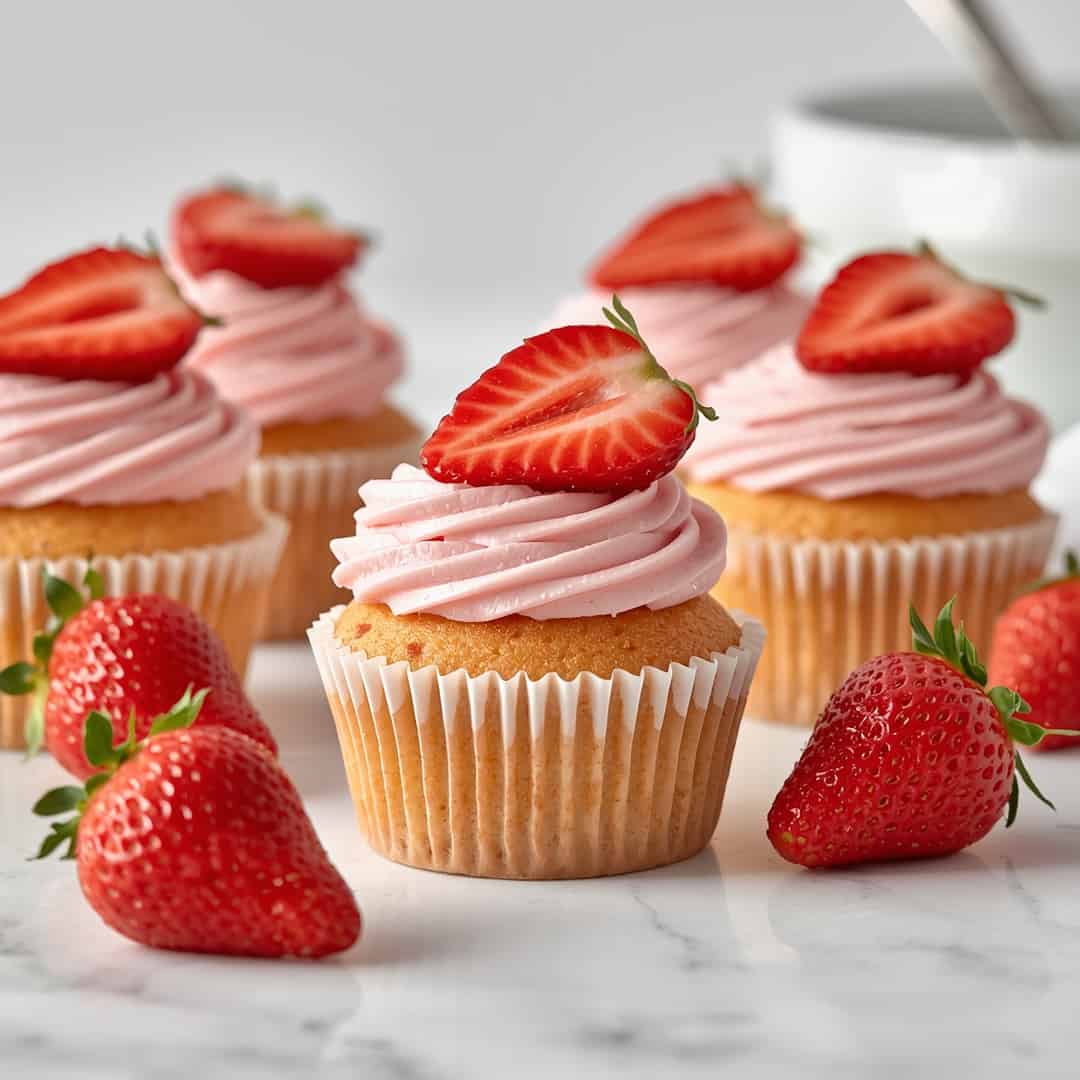 Fresh Strawberry Cupcakes