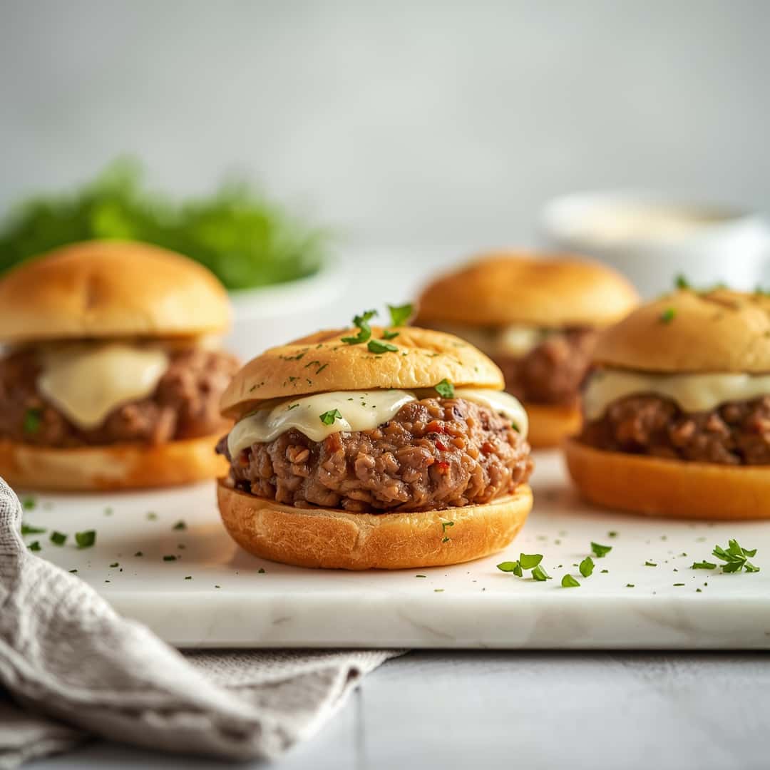 Garlic Parmesan Cheeseburger Bombs