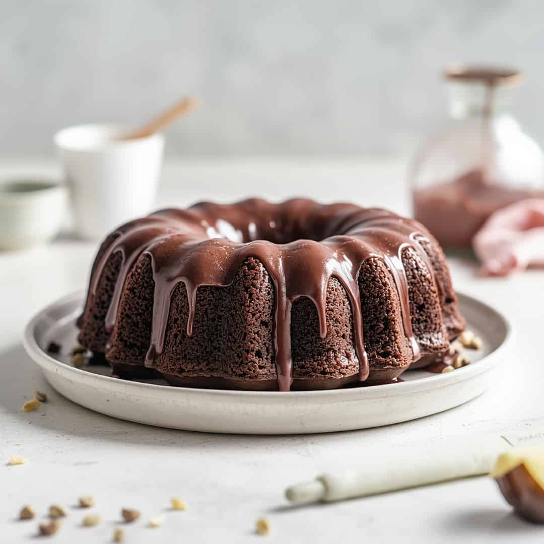 Glazed Chocolate Donut Bundt Cake