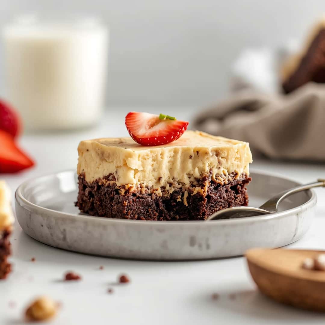High Protein Cottage Cheese Cheesecake Brownies Recipe