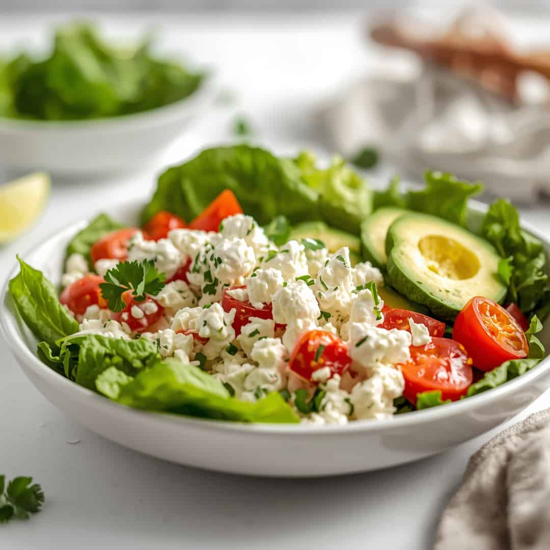 High Protein Cottage Cheese Greek Salad Thats Fresh Creamy