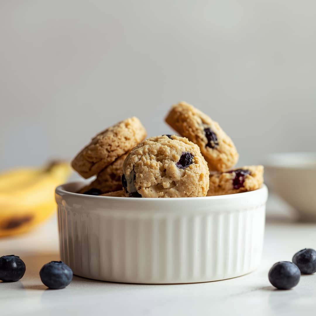 Homemade Blueberry Banana Dog Biscuits