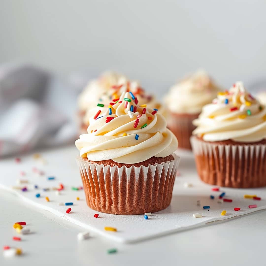 Homemade Confetti Cupcakes