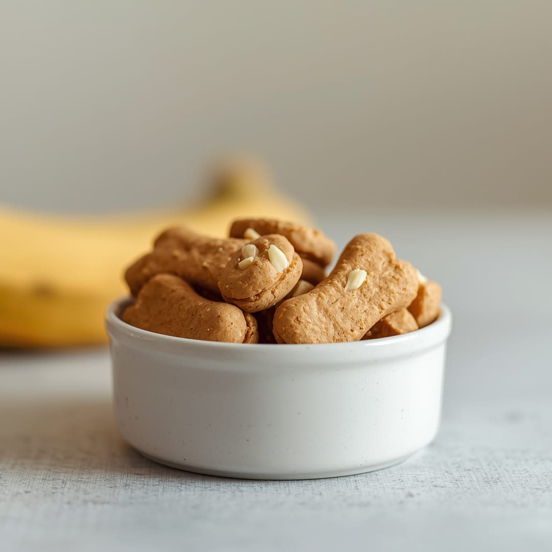 Homemade Peanut Butter Banana Dog Treats 2 Homemade Peanut Butter Banana Dog Treats