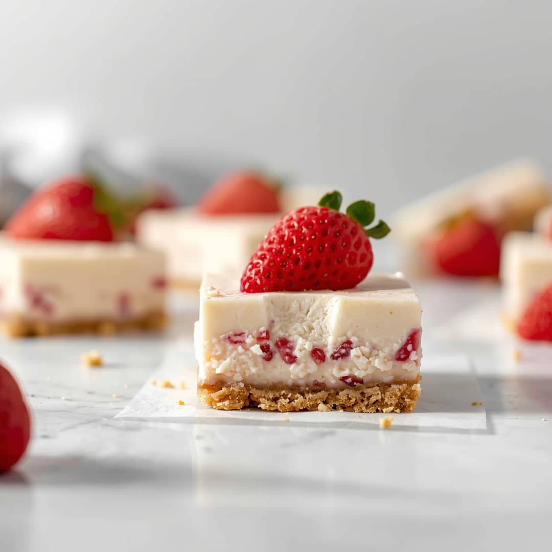 Keto Strawberry Cheesecake Bars Creamy Sugar Free Delight