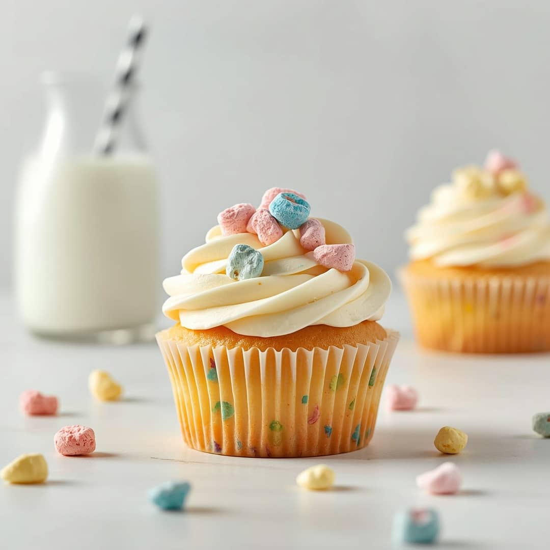 Lucky Charms Cupcakes Marshmallow Buttercream