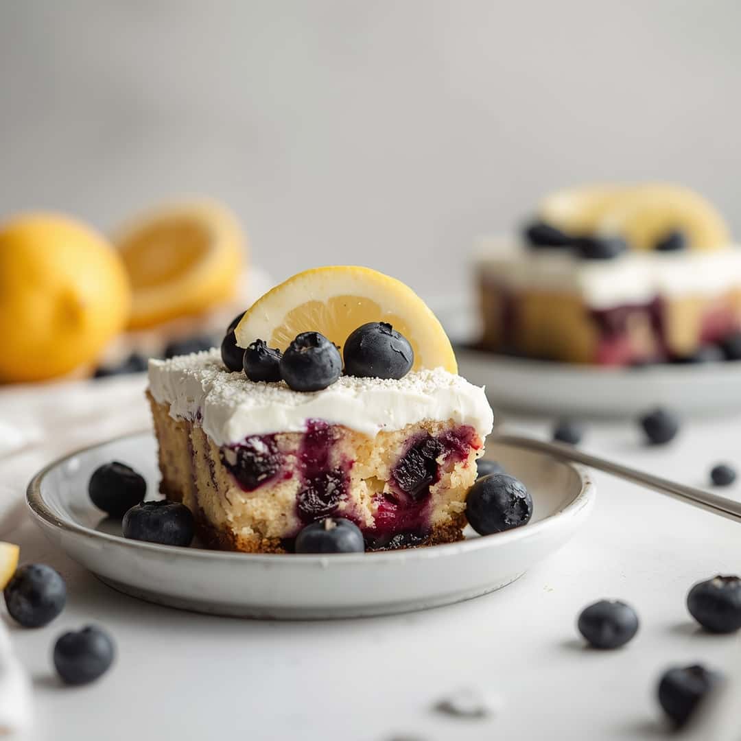 No Bake Lemon Blueberry Cream Cake 2 No Bake Lemon Blueberry Cream Cake