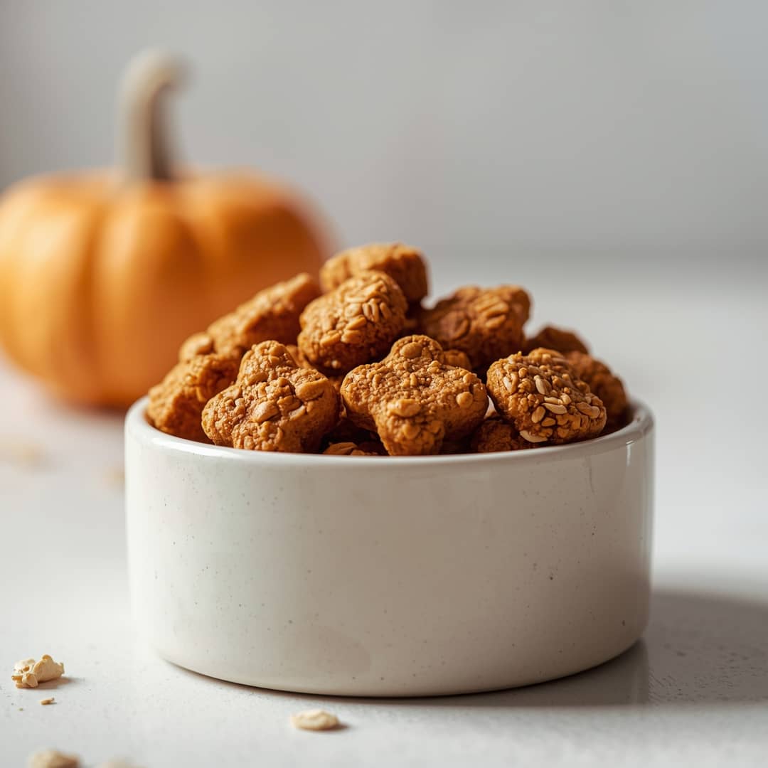 No Bake Pumpkin Oatmeal Dog Treats