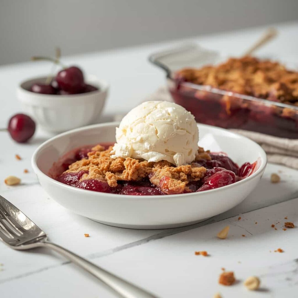Old-Fashioned Cherry Crumble