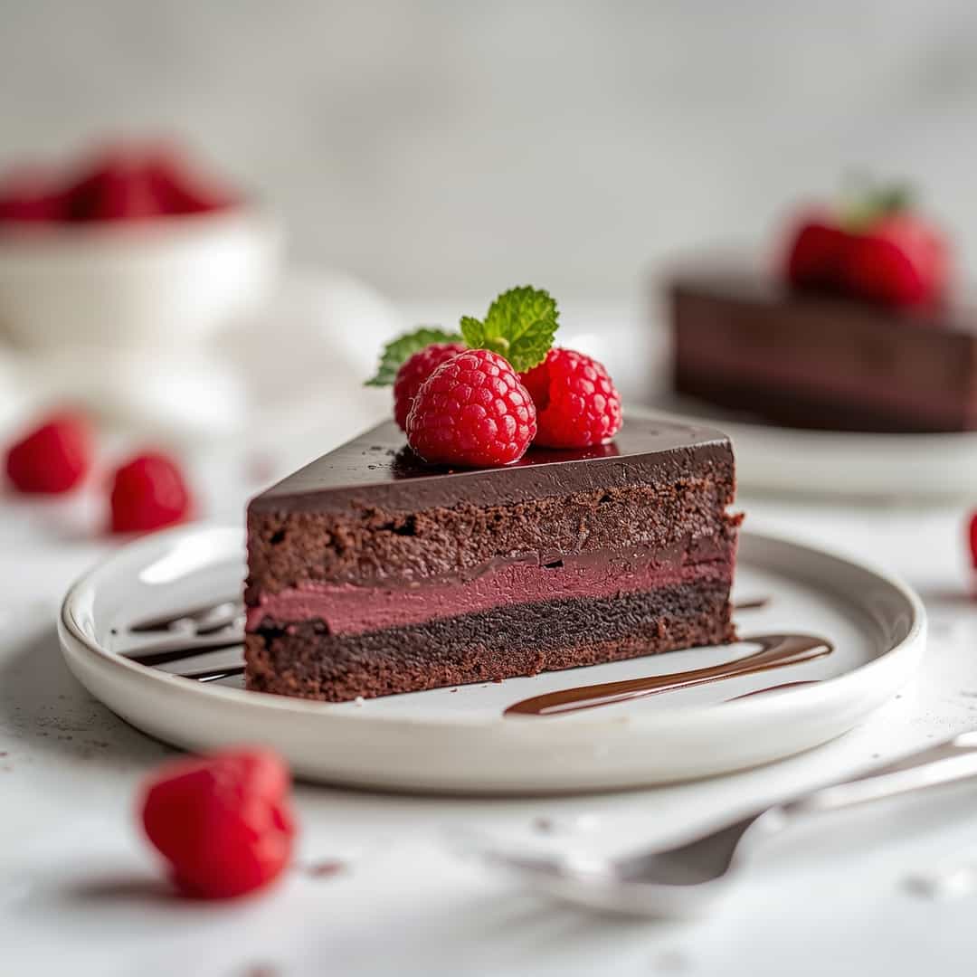 Perfect Chocolate Raspberry Truffle Cake