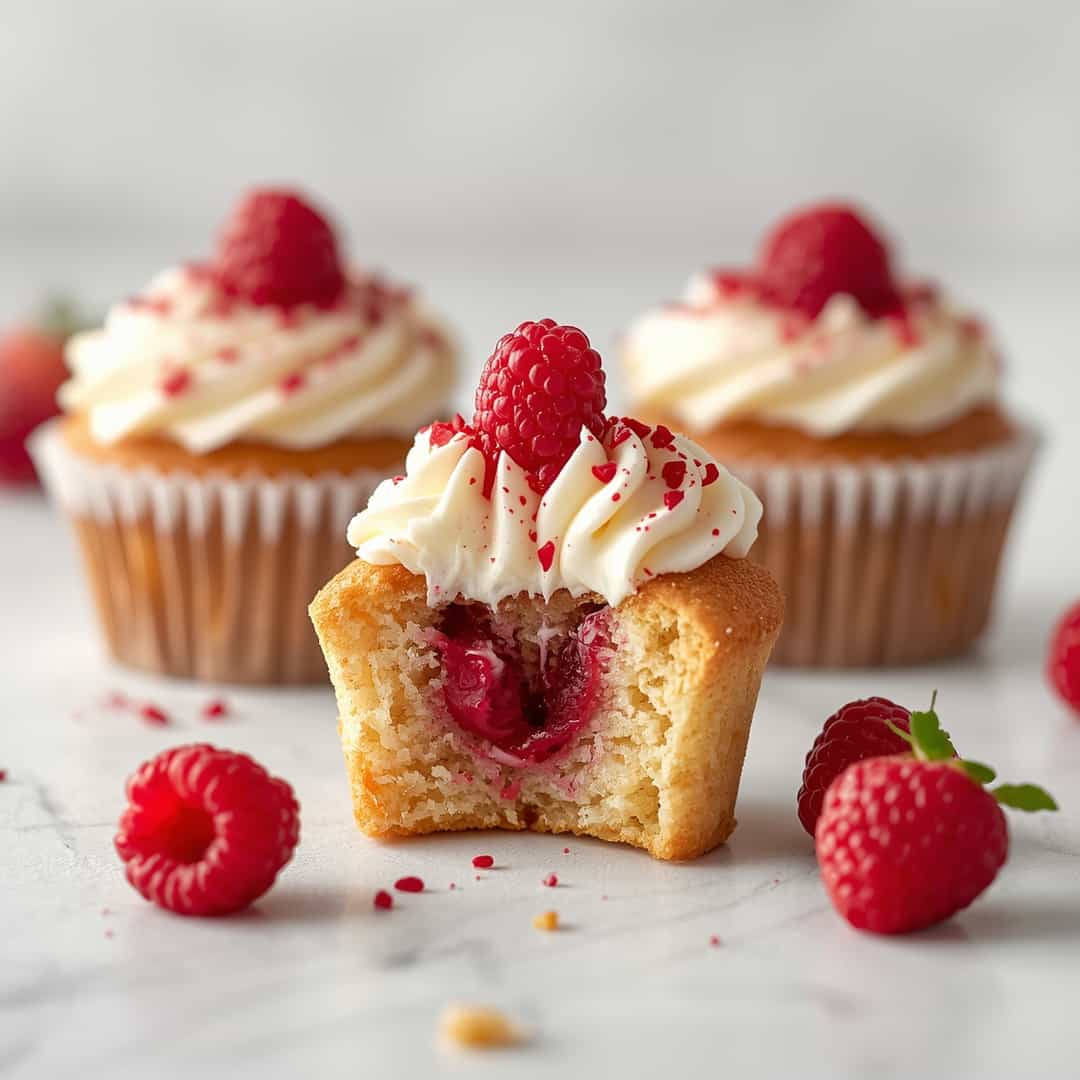 Perfect Raspberry Filled Cupcakes