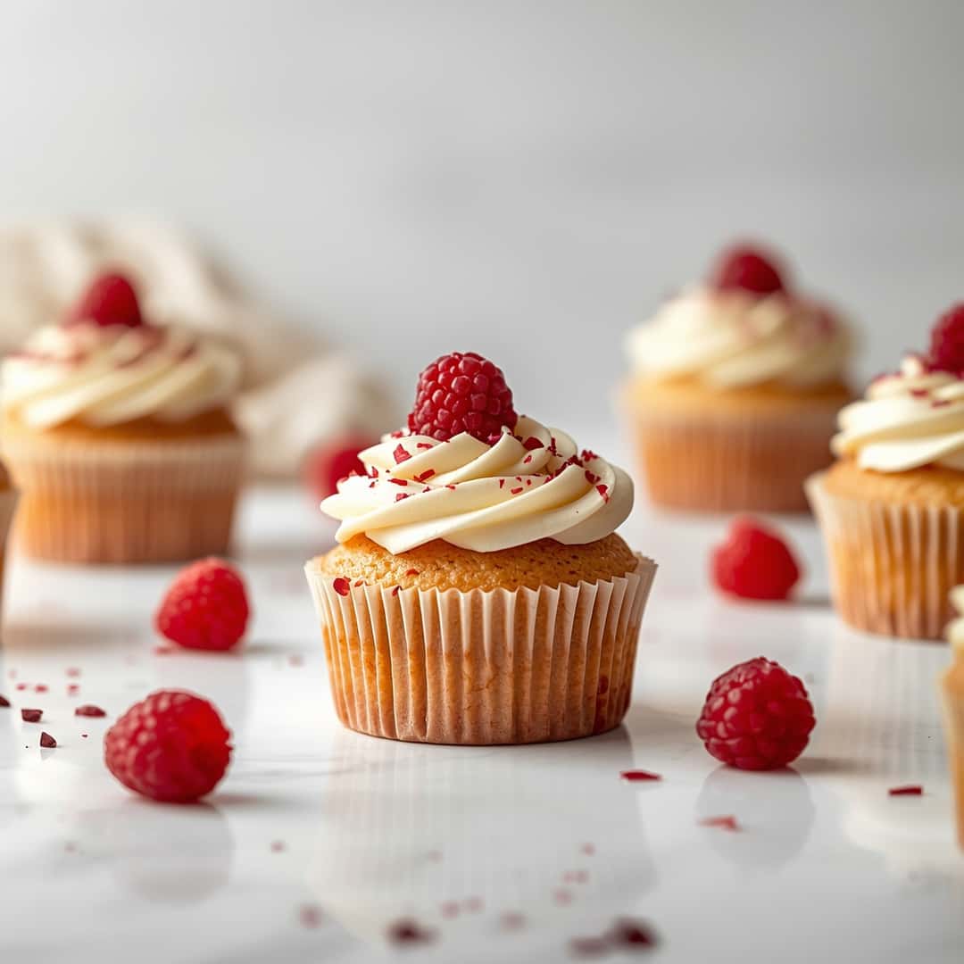 Raspberry White Chocolate Cupcakes