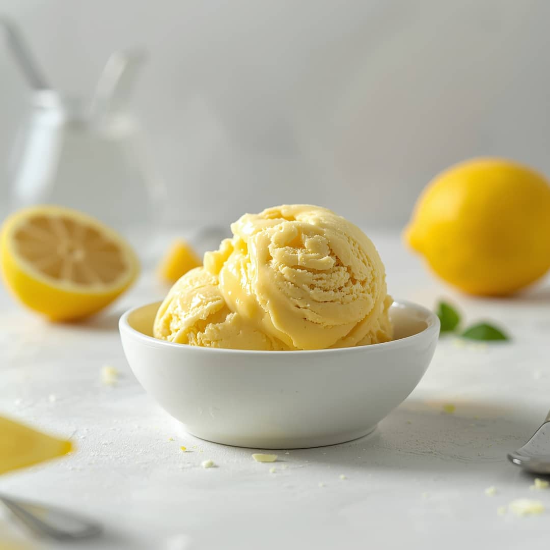 Refreshing Creamy Lemon Custard Ice Cream 2 Refreshing Creamy Lemon Custard Ice Cream