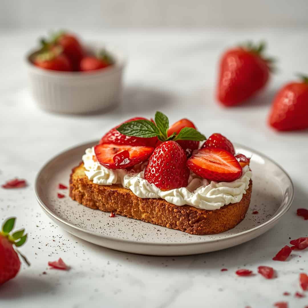 Roasted Strawberry Whipped Ricotta Toast Recipe