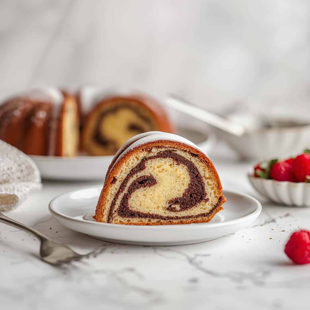 Soft Moist Marble Cake