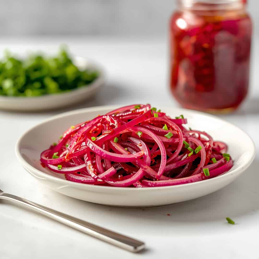 Spicy Sweet Hot Honey Pickled Red Onions Recipe