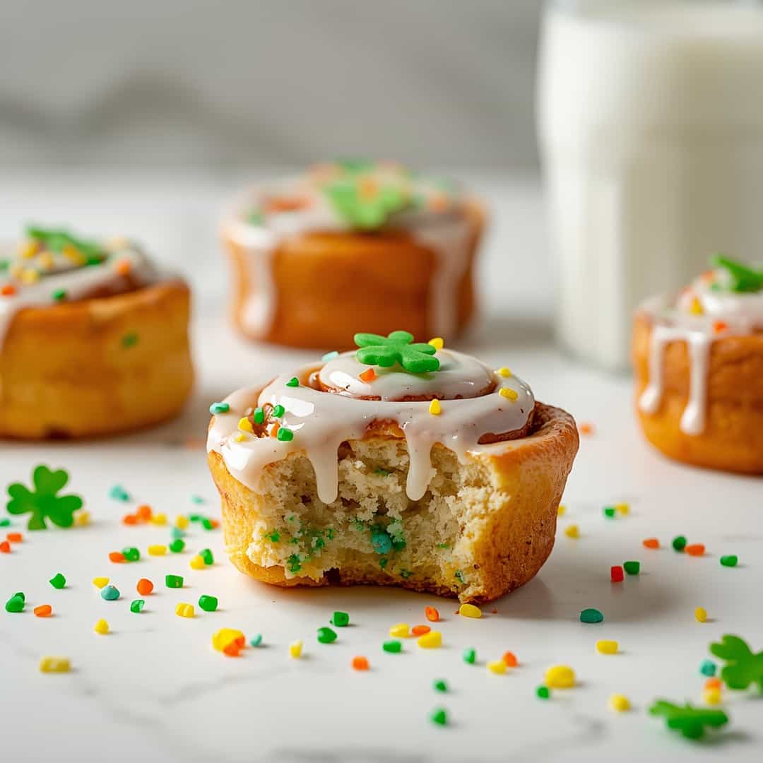 St. Patrick's Day Rainbow Cinnamon Rolls