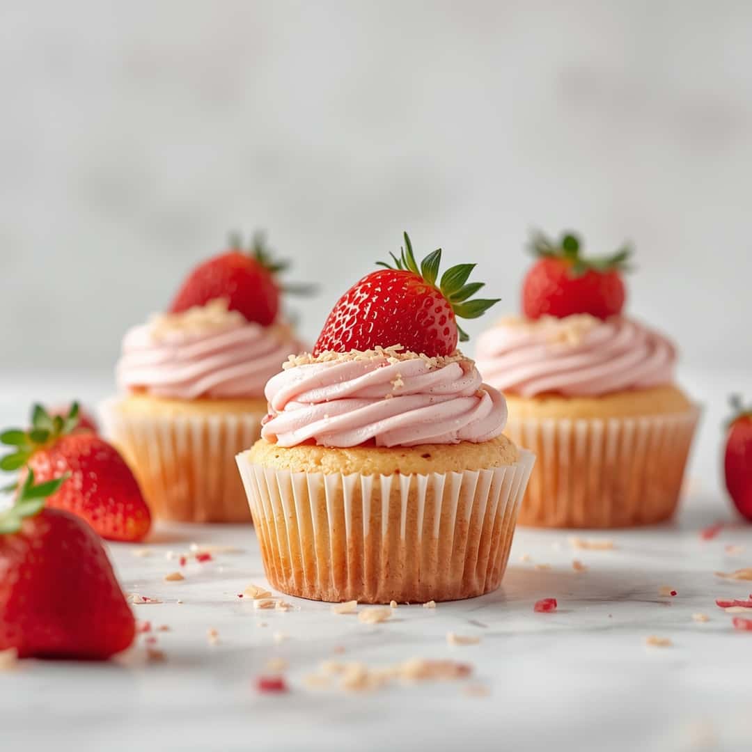 Strawberry Crunch Cupcakes