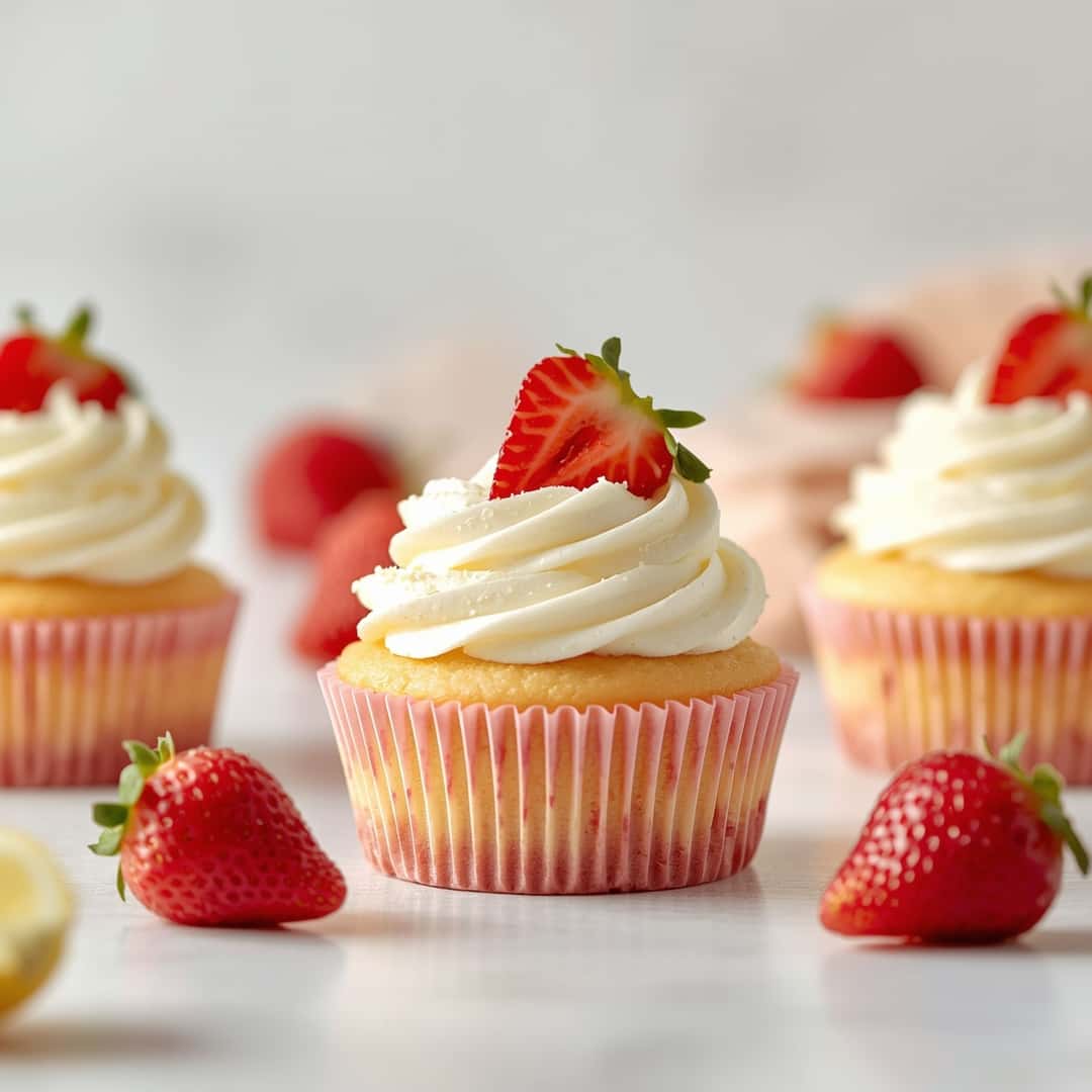 Strawberry Lemonade Cupcakes