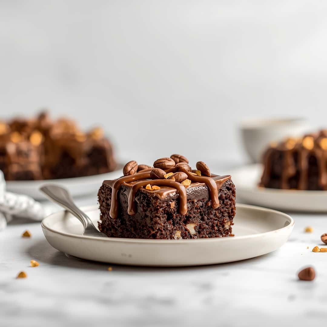 Turtle Chocolate Poke Cake