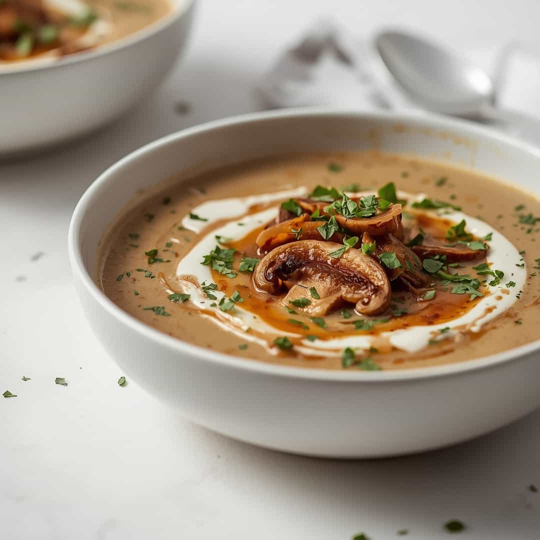 Wild Mushroom Caramelized Onion Soup Recipe