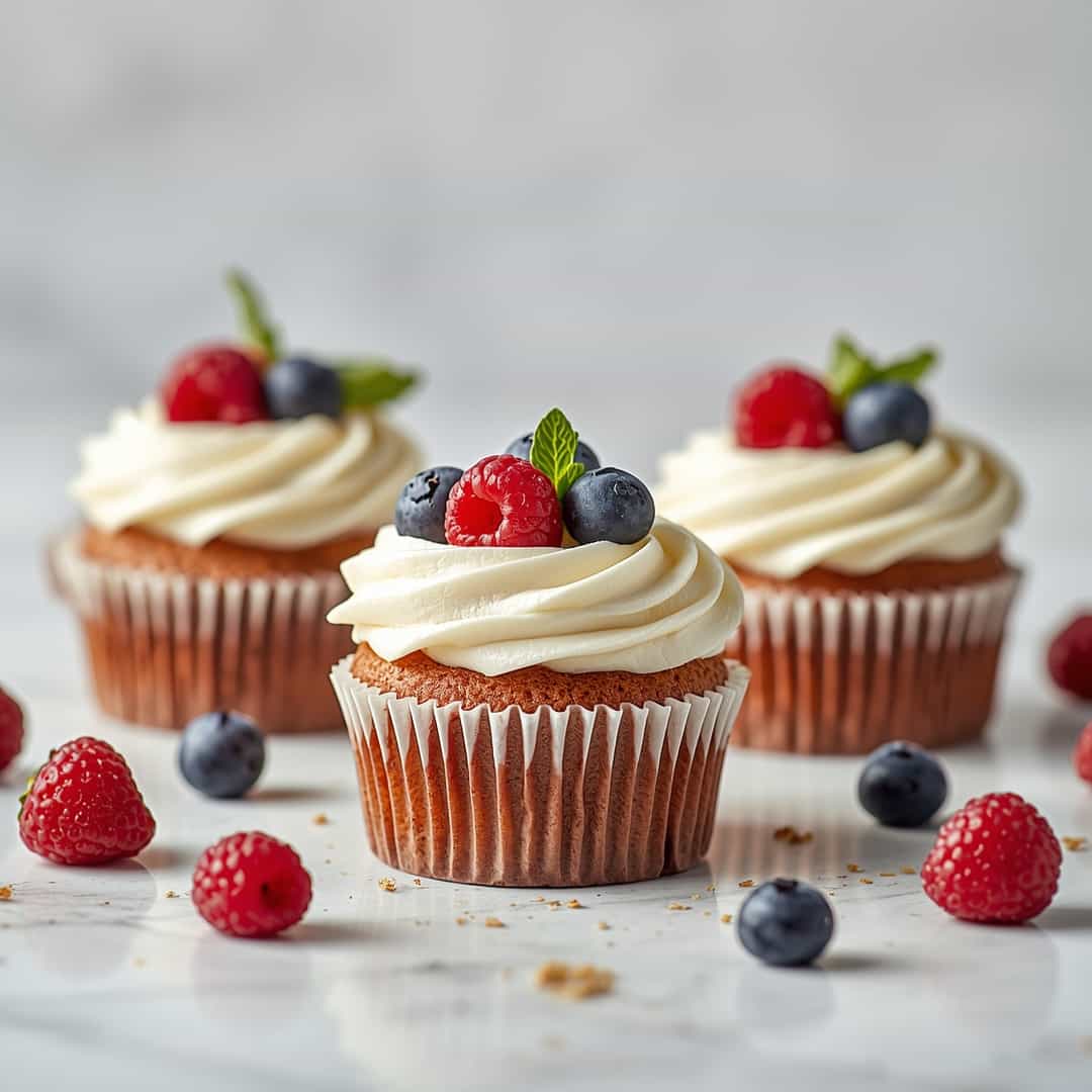 Berries and Cream Cupcakes