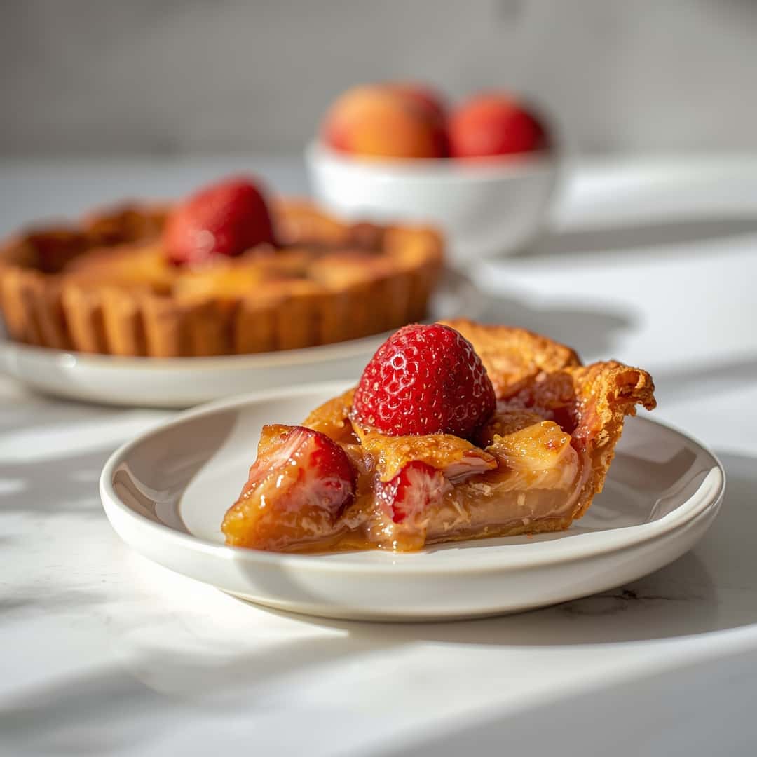 Brown Butter Strawberry Peach Pie