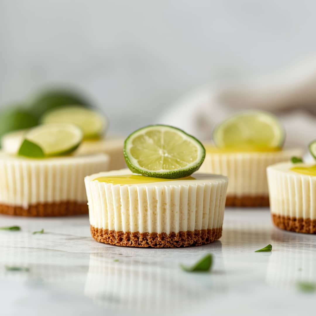 Creamy Mini Key Lime Cheesecakes
