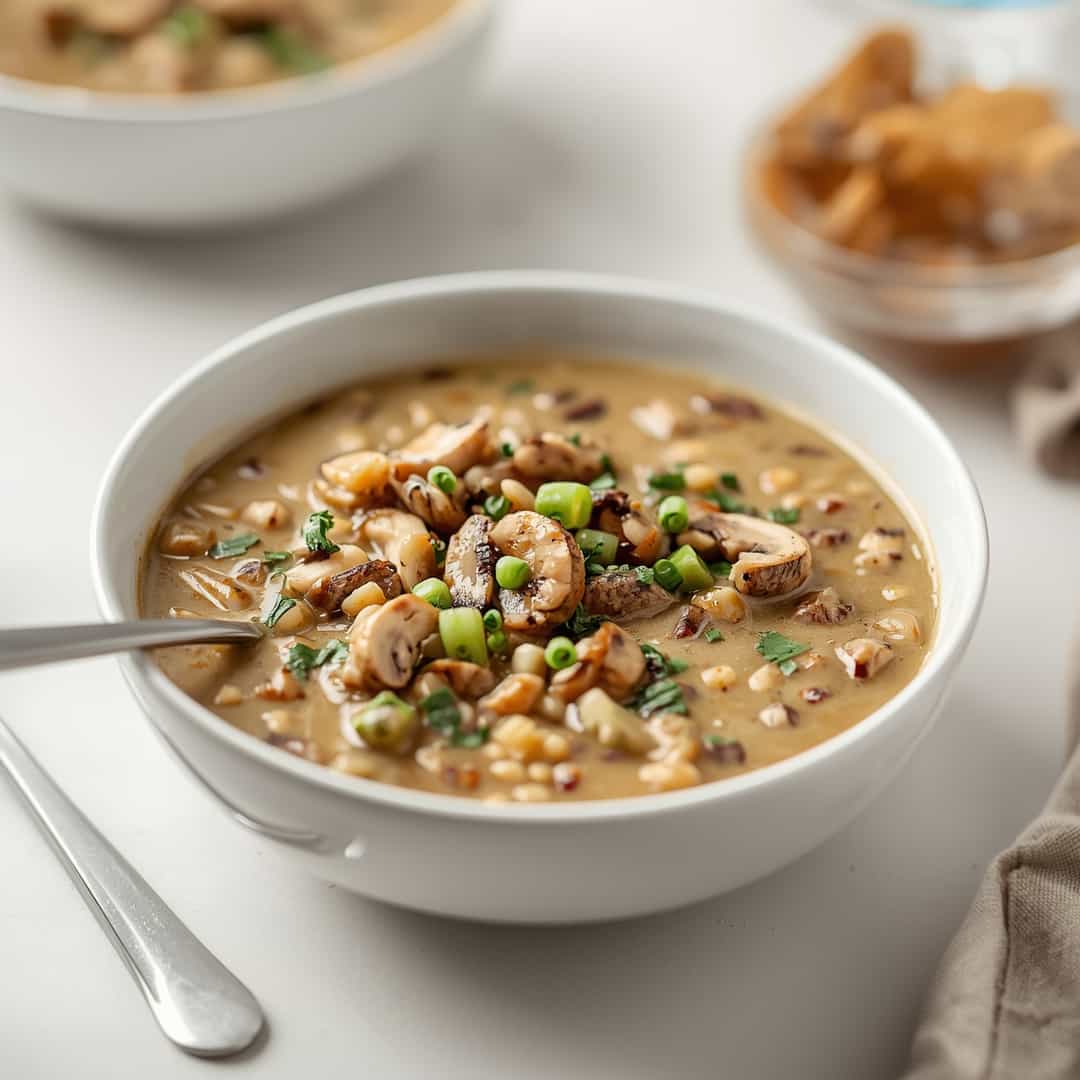 Creamy Mushroom Chicken And Wild Rice Soup Recipe
