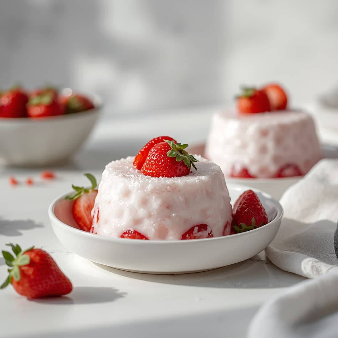 Creamy Strawberry Coconut Tapioca Dessert