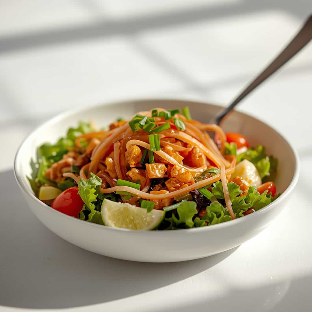 Delicious Salad With Asian Dressing