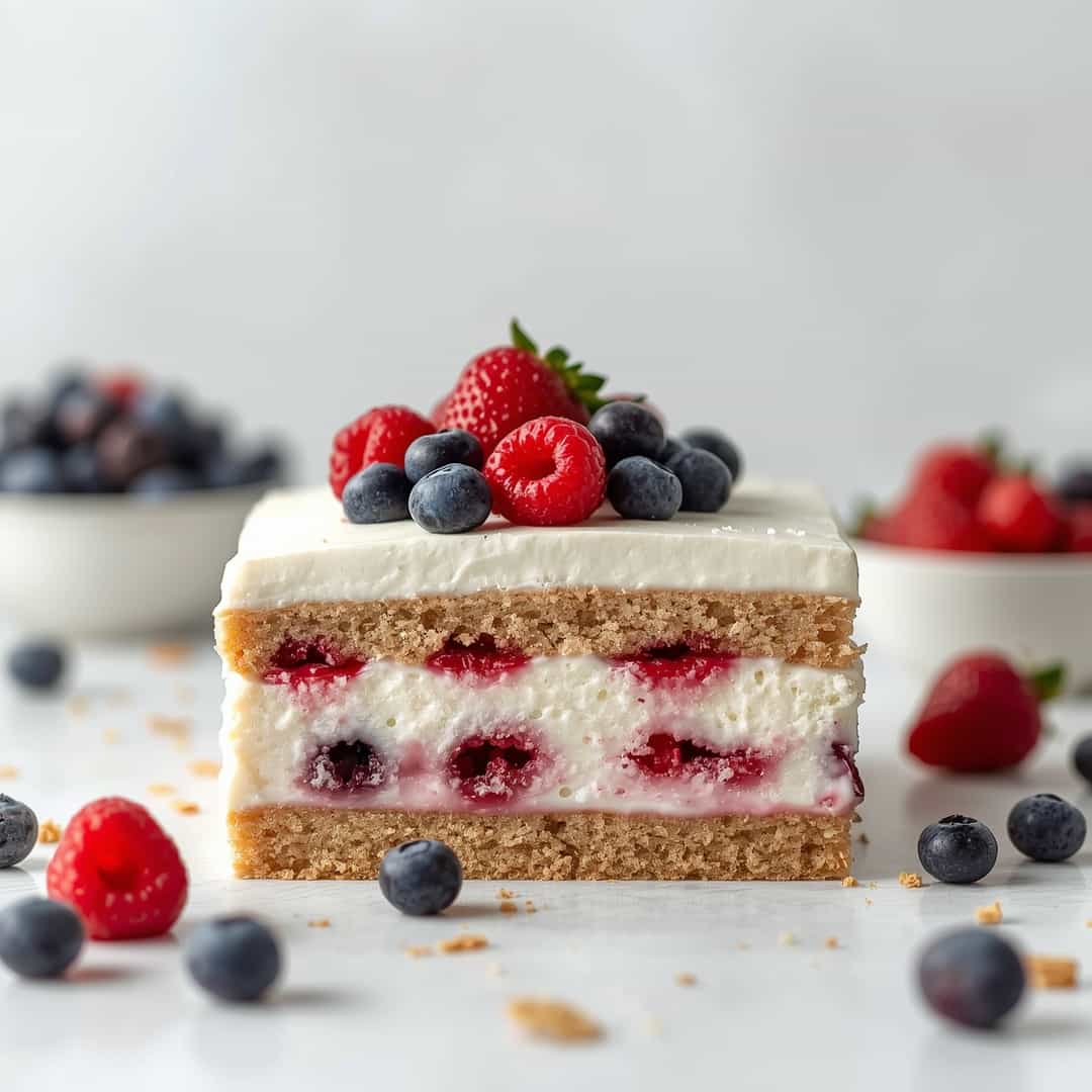 Easy No Bake Berry Icebox Cake