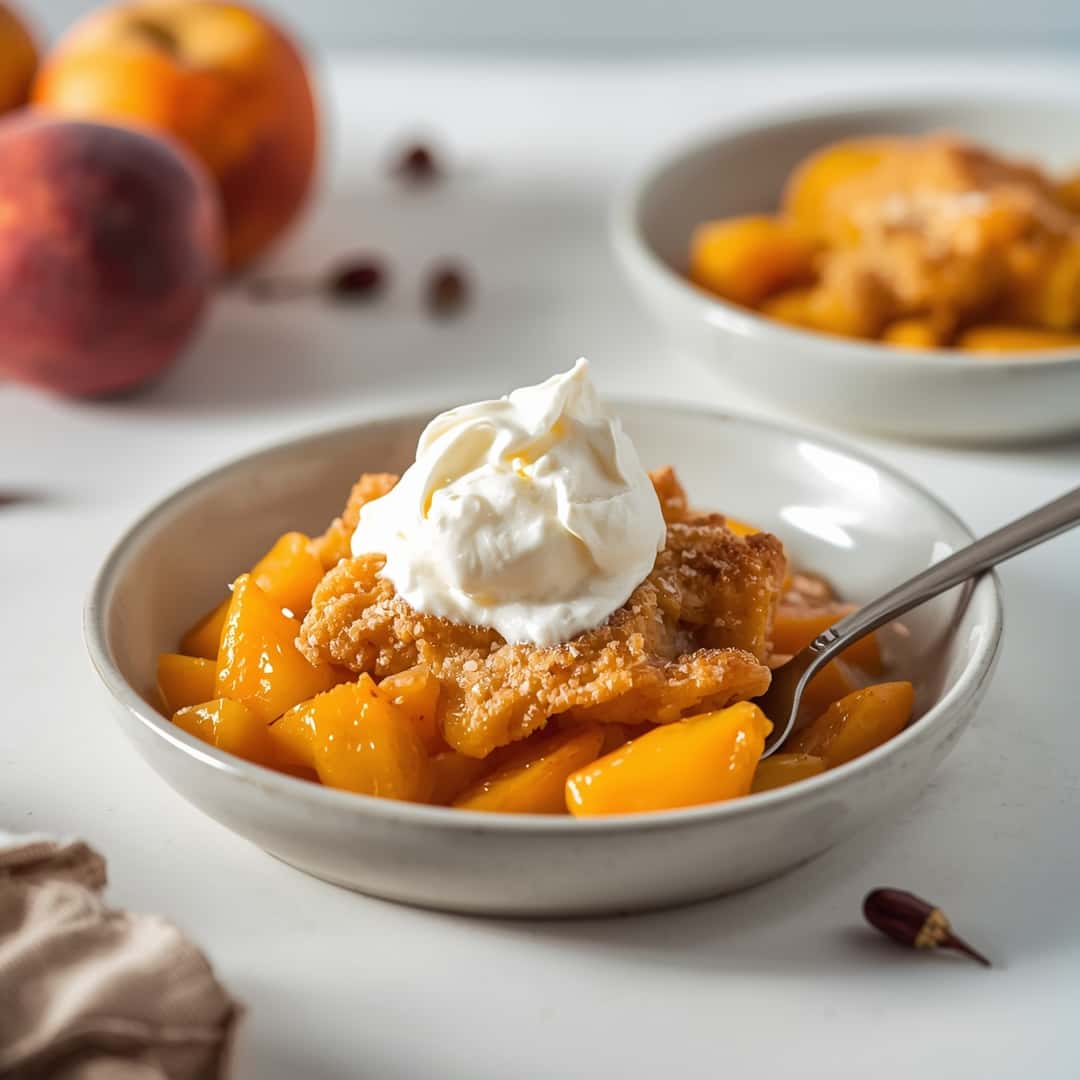 Easy Peach Cobbler with Canned Peaches