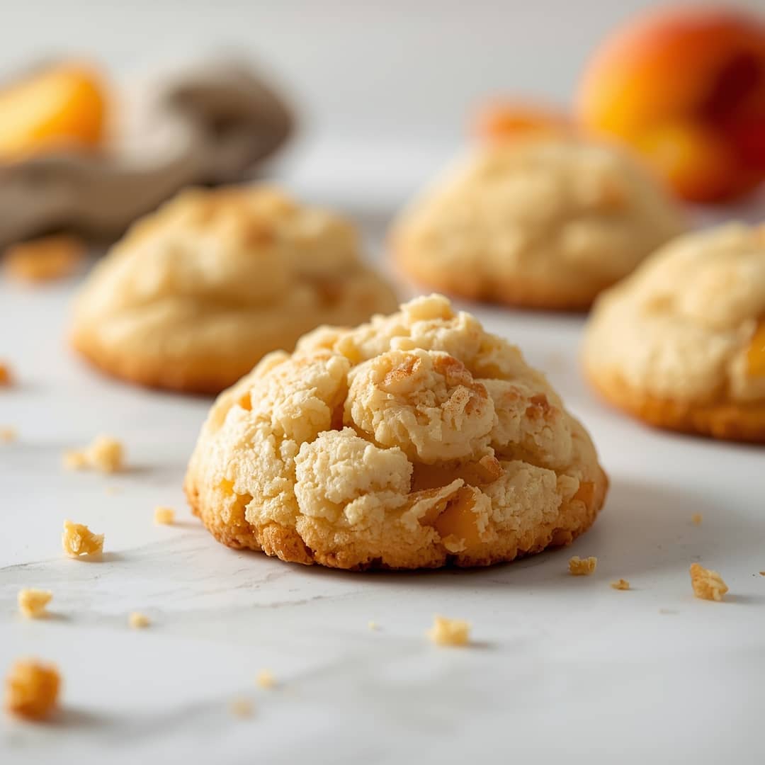 Fluffy Peach Cobbler Cookies