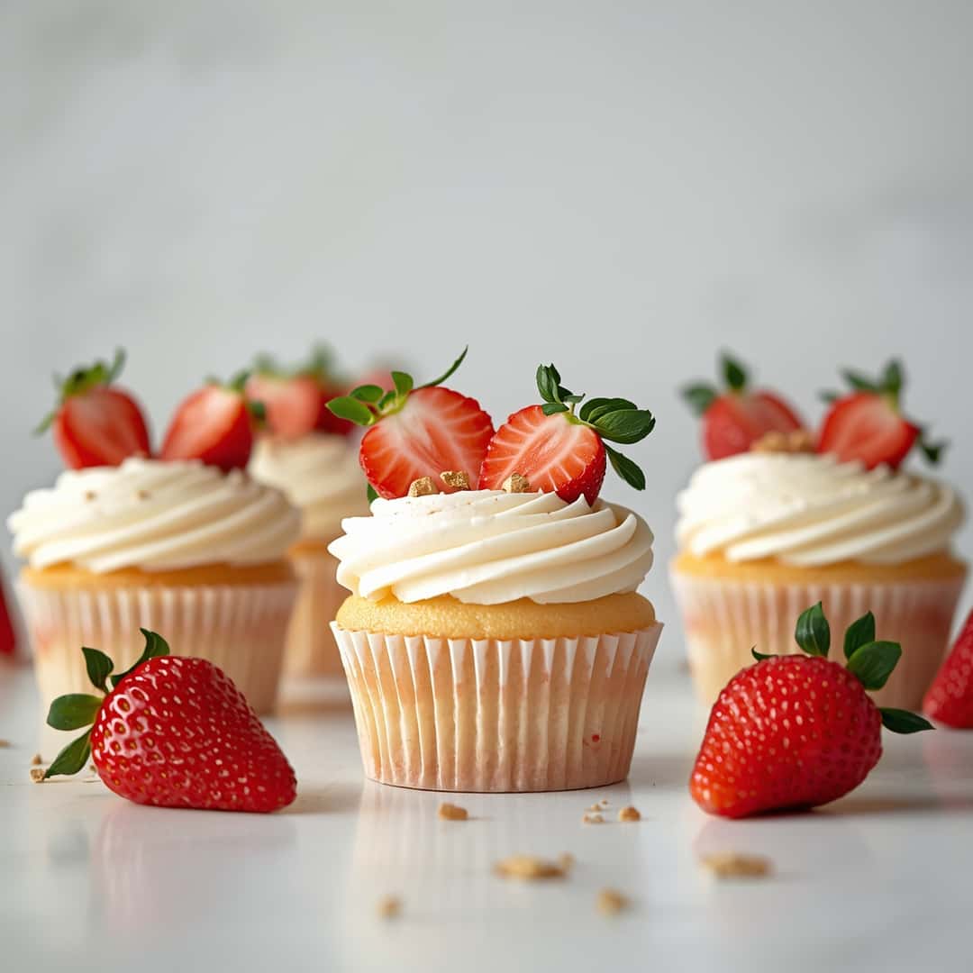 Fresh Strawberry Cupcakes