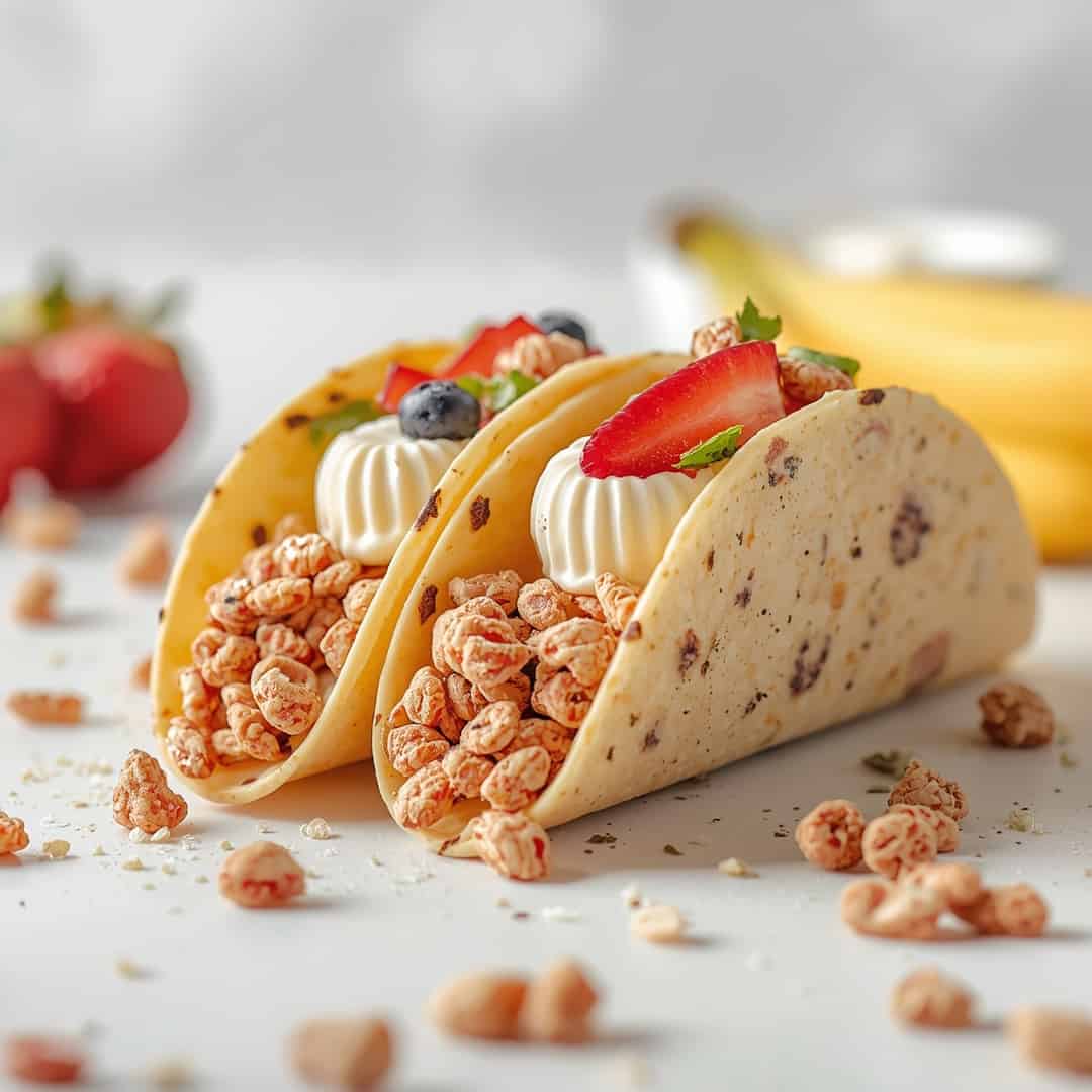 Fruity Pebbles Cheesecake Tacos