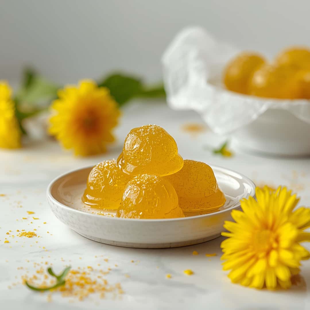 Golden Dandelion Lollies