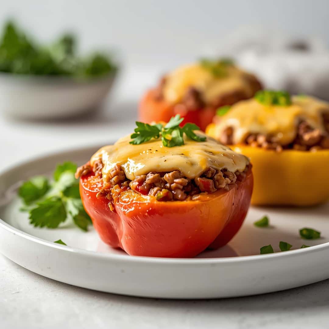 Low Carb Cottage Cheese Taco Stuffed Peppers Cheesy 2 Low Carb Cottage Cheese Taco Stuffed Peppers Cheesy