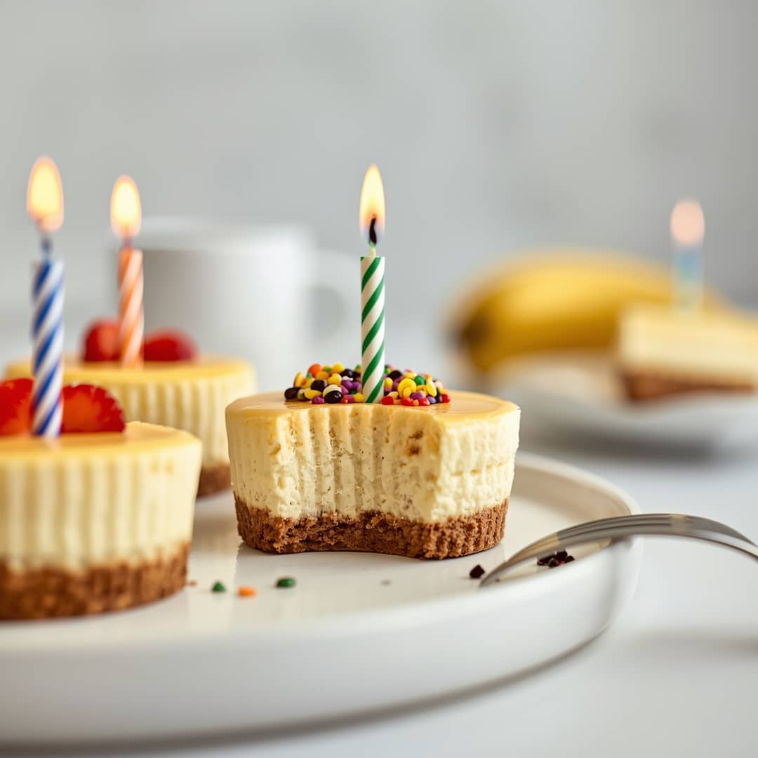 Mini Birthday Cheesecakes