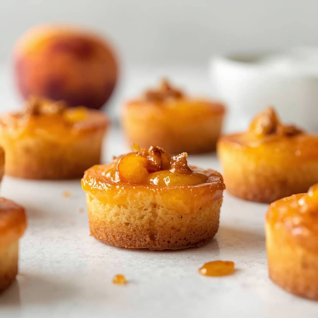 Peach Upside Down Mini Cakes