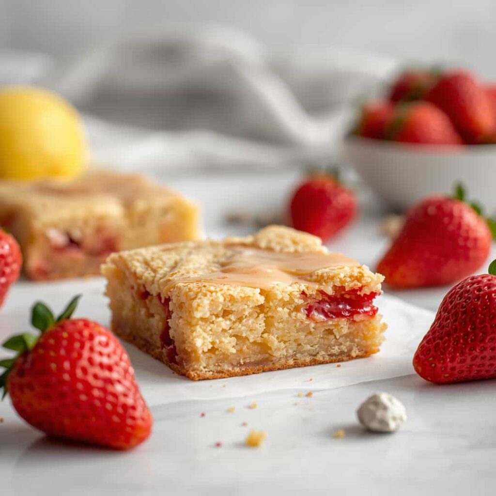 Perfect Strawberry Lemon Blondies