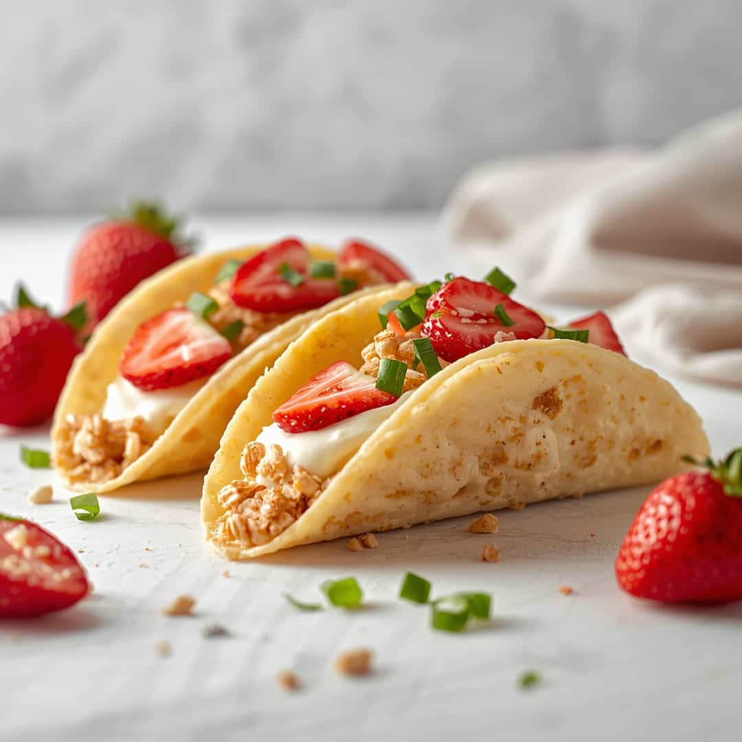 Refreshing Strawberry Crunch Cheesecake Tacos 1 Refreshing Strawberry Crunch Cheesecake Tacos