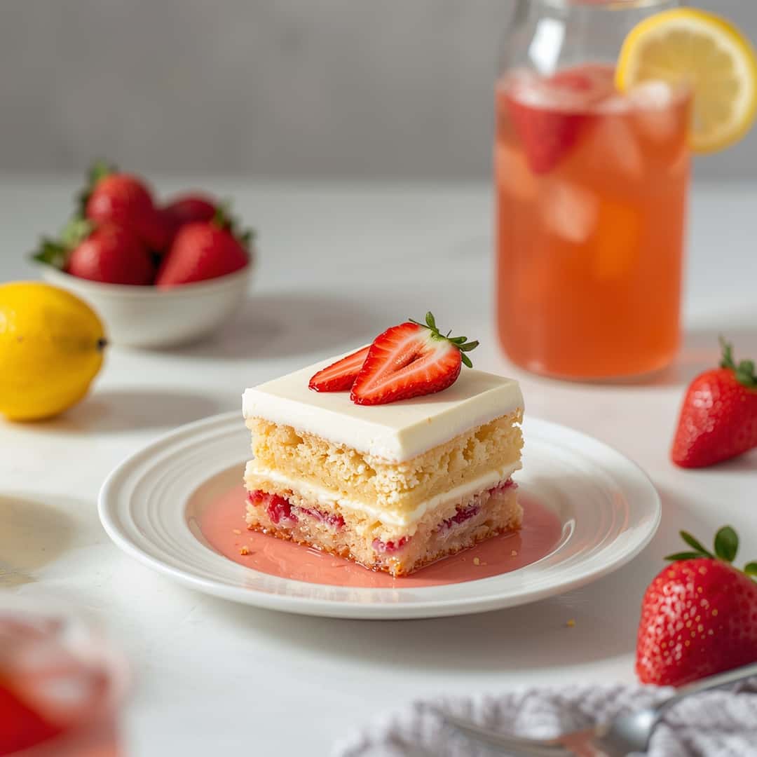 Refreshing Strawberry Lemonade Cake